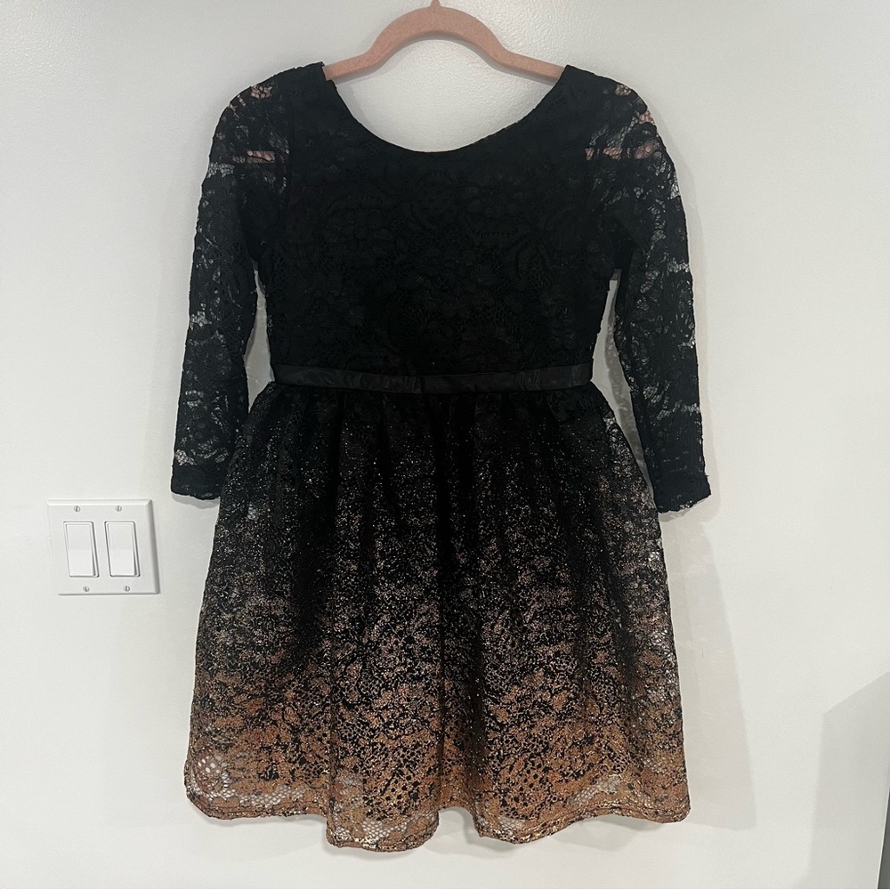US Angels Girls' Ombré Lace Dress Sz 14 - Picture 2 of 11